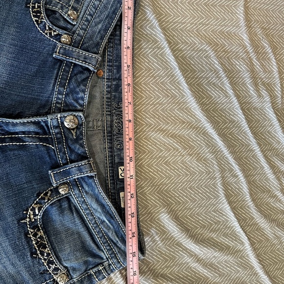 Miss Me Jeans Womens 30 Boot Bootcut Bling Embroidered Rhinestone Denim Stretch - Picture 4 of 10